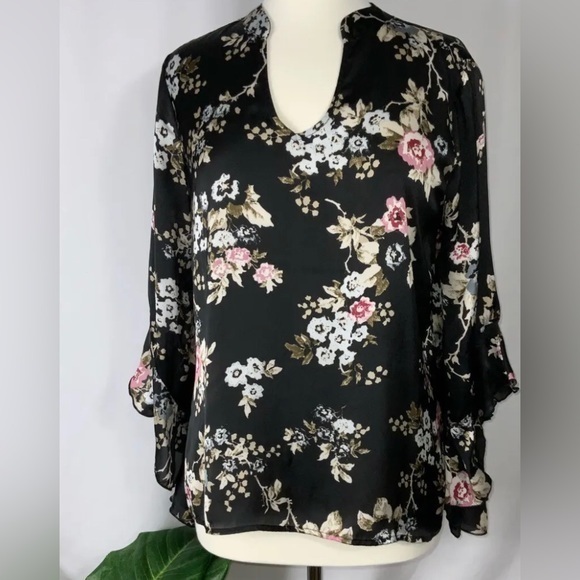 Maurices Tops - Ruffle Bell Sleeve Womens Blouse